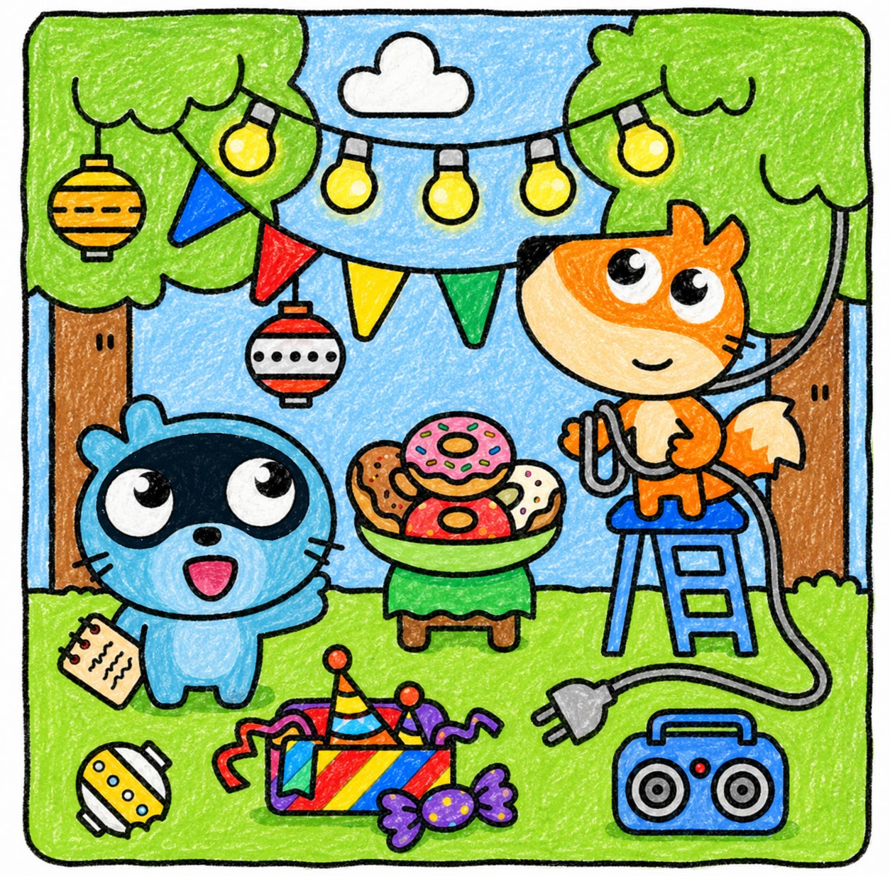 Pango Busy Days : aperçu de coloriage 3