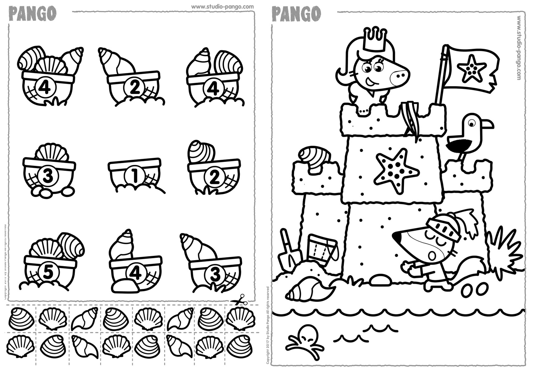 Compter et relier les points avec Pango : pages 3 et 4