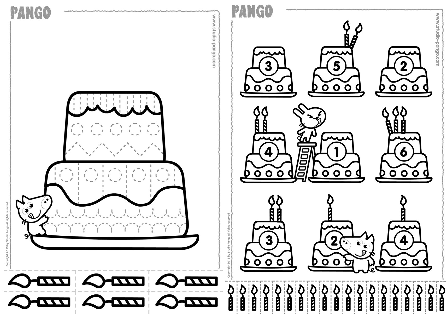 Dessiner et découper avec Pango : pages 7 et 8
